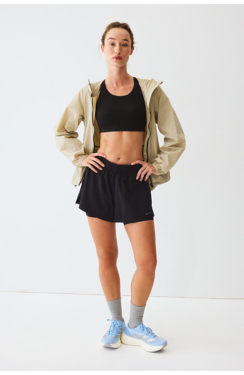 H&M Regular-fit running shorts with drymove, Alternate, color, Black