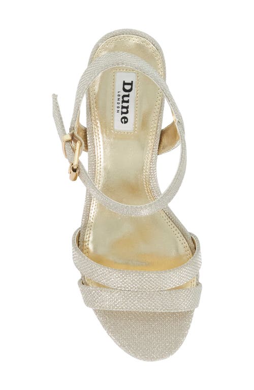 Dune London Merisa Ankle Strap Sandal In Gold