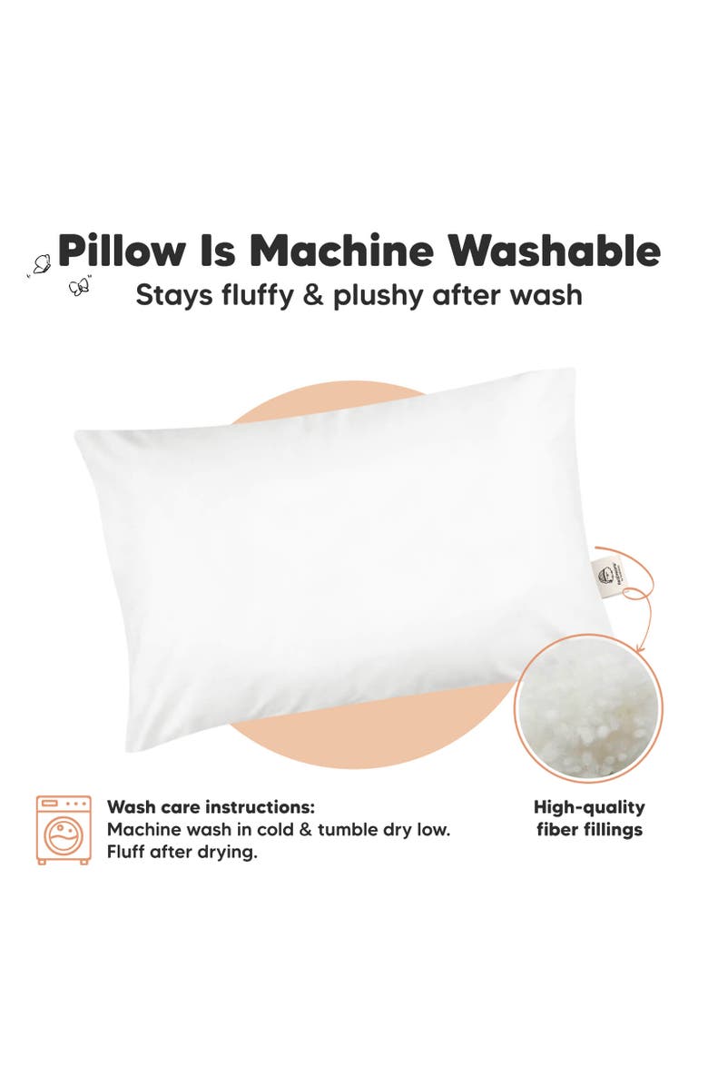 KeaBabies 1pk Toddler Pillow, Alternate, color, Soft White