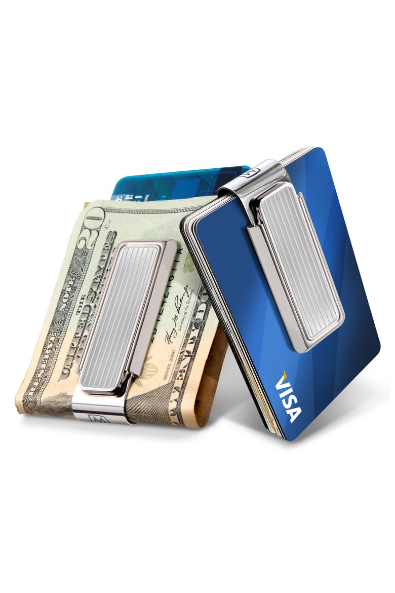 Monterey Alligator Money Clip, Alternate, color, METALLIC SILVER