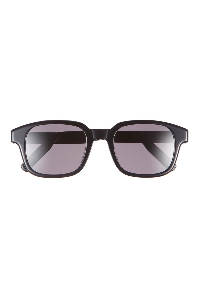 CD Icon S4I 51mm Square Sunglasses, Main, color, SHINY BLACK / SMOKE