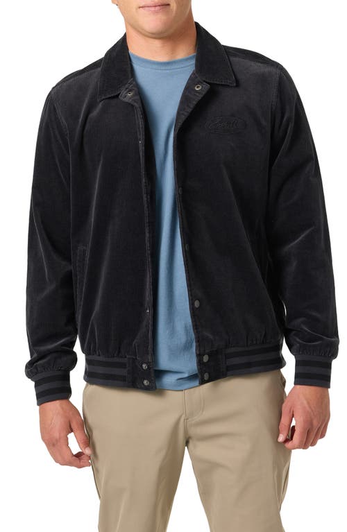 O'neill Cowell Stretch Corduroy Varsity Jacket In Black