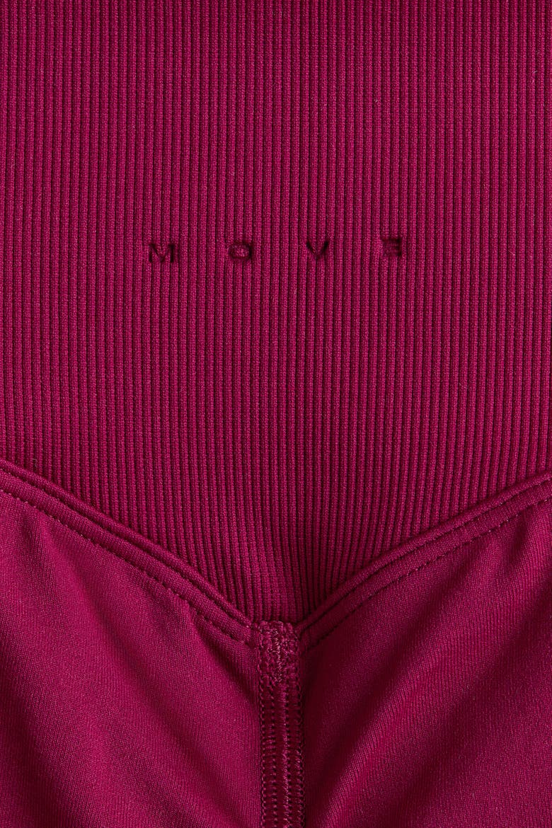 Seamless Sports Leggings With Drymove, Alternate, color, Dark pomegranate