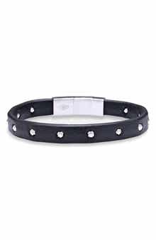 EYE CANDY LOS ANGELES Men's Midnight Studded Leather Bracelet