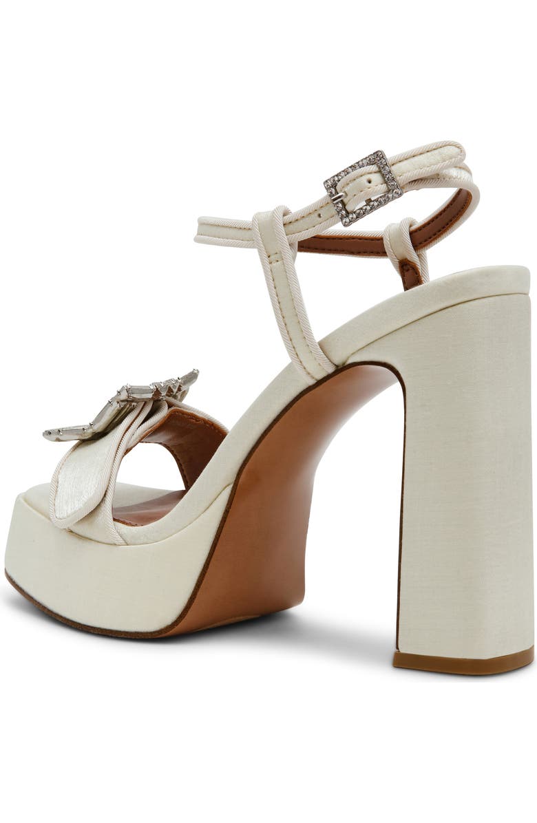 Steve Madden Liandra Ankle Strap Platform Sandal, Alternate, color, Ivory Satin