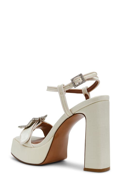 Steve Madden Liandra Ankle Strap Platform Sandal In Neutral