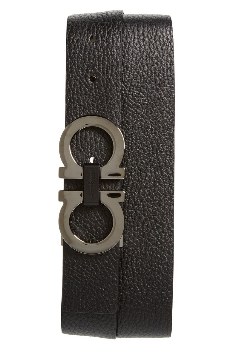 Reversible Double Gancio Belt, Main, color, BLACK/ HICKORY