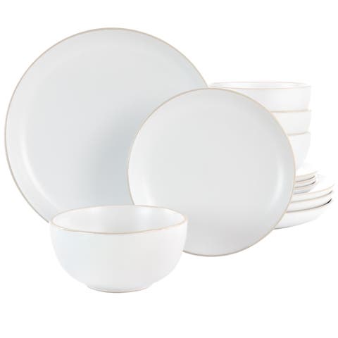 Rockaway 12 Piece Stoneware Dinnerware Set