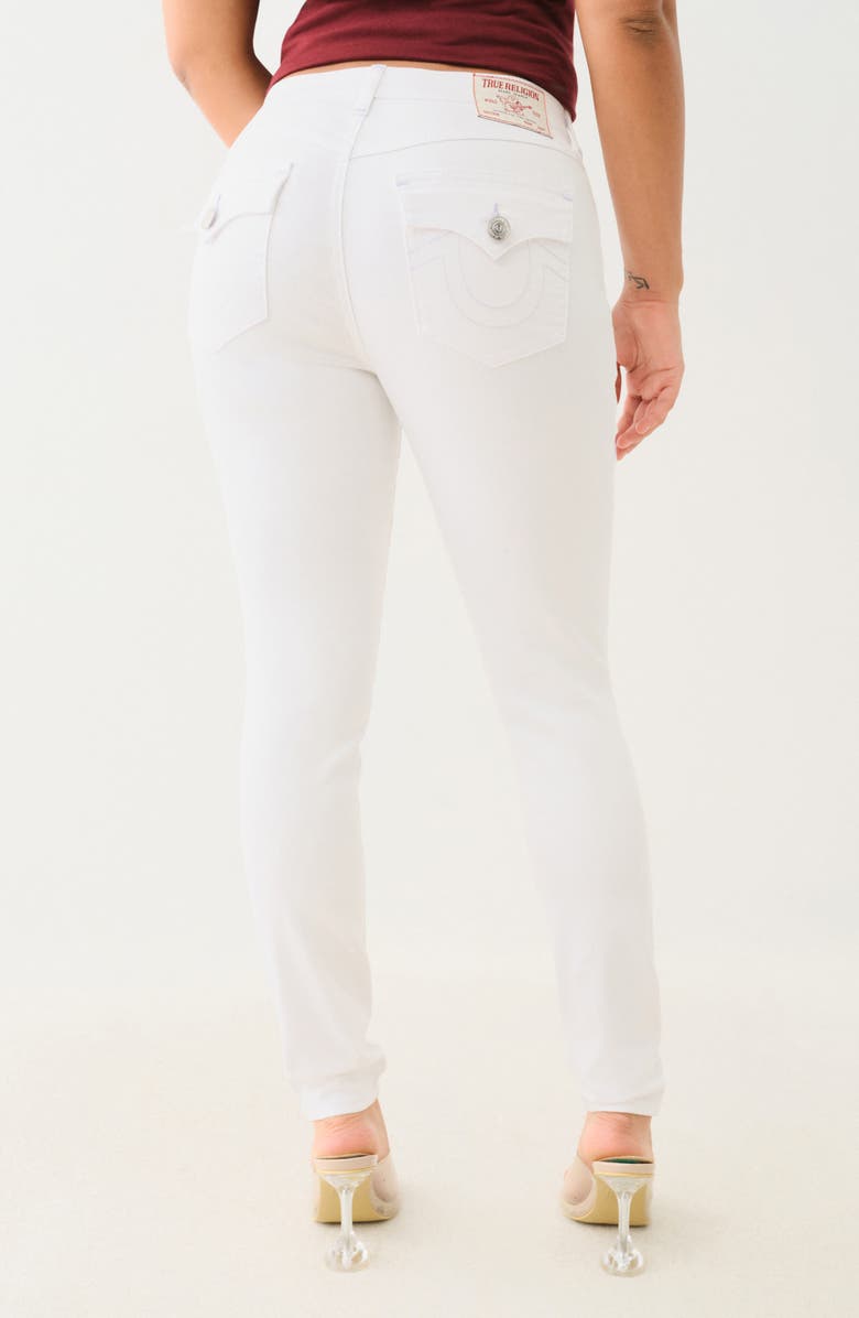 True Religion Jennie Flap Skinny Jeans, Alternate, color, 