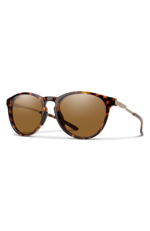 Smith Wander 55mm Chromapop™ Polarized Round Sunglasses In Brown