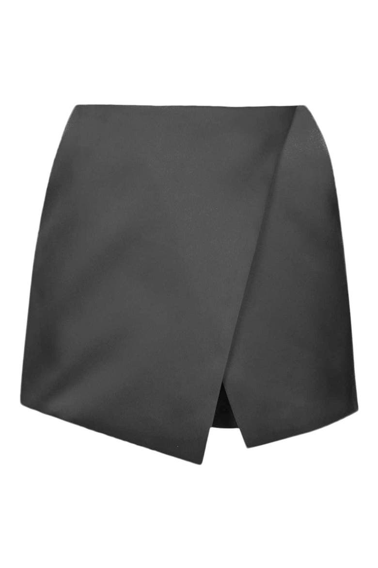Satin Skort, Alternate, color, BLACK