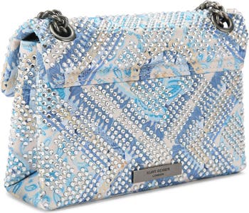 Mini Kensington Embellished Fabric Convertible Crossbody Bag
