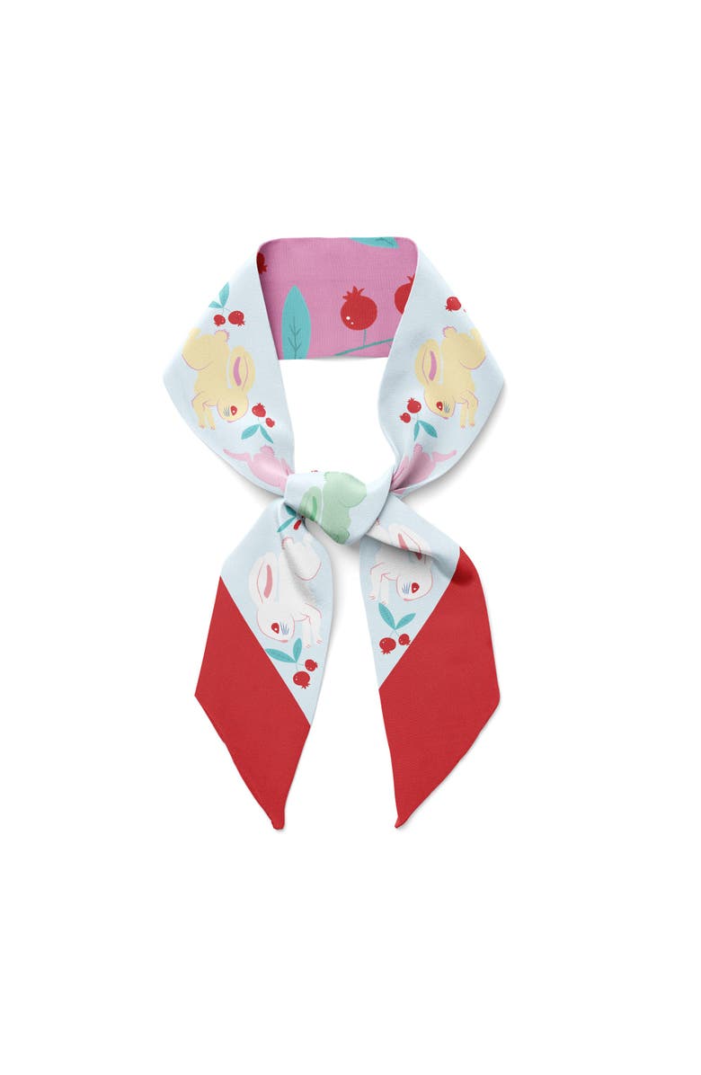 Centinelle Bunnies Twilly Ribbon Scarf, Main, color, Multicolor
