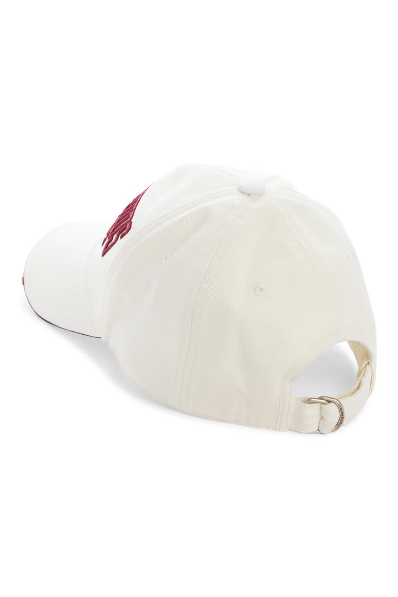Carla College Embroidered Logo Adjustable Baseball Cap, Alternate, color, WHITE/ RED