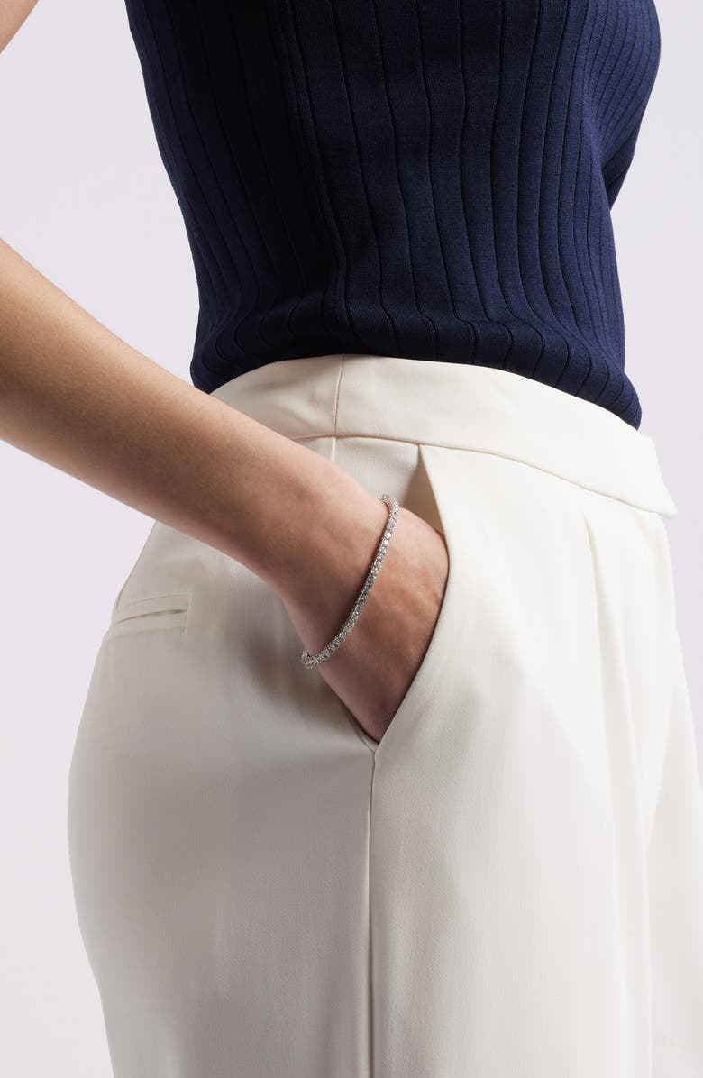 Nordstrom Cubic Zirconia Tennis Bracelet, Alternate, color, Clear- Silver