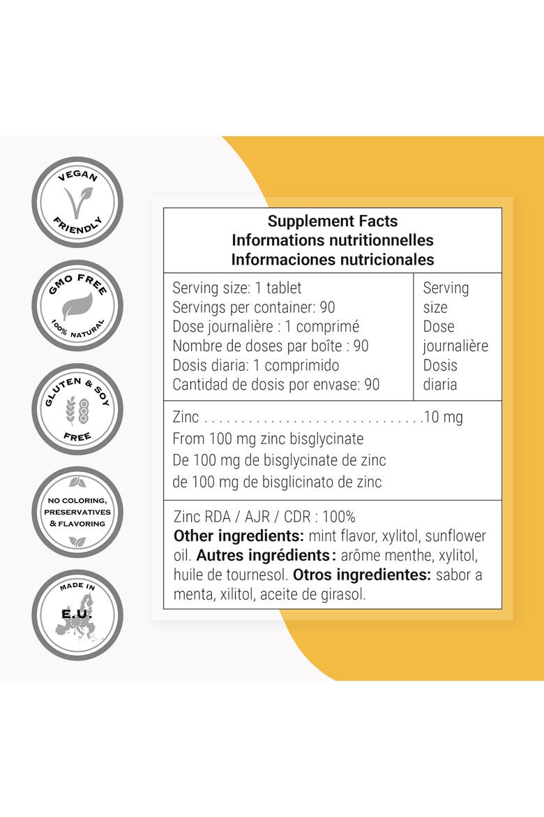 Advanced Zinc Lozenges 10mg, Alternate, color, None