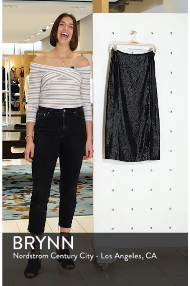 Wrap Sequin Midi Skirt (Nordstrom Exclusive) video