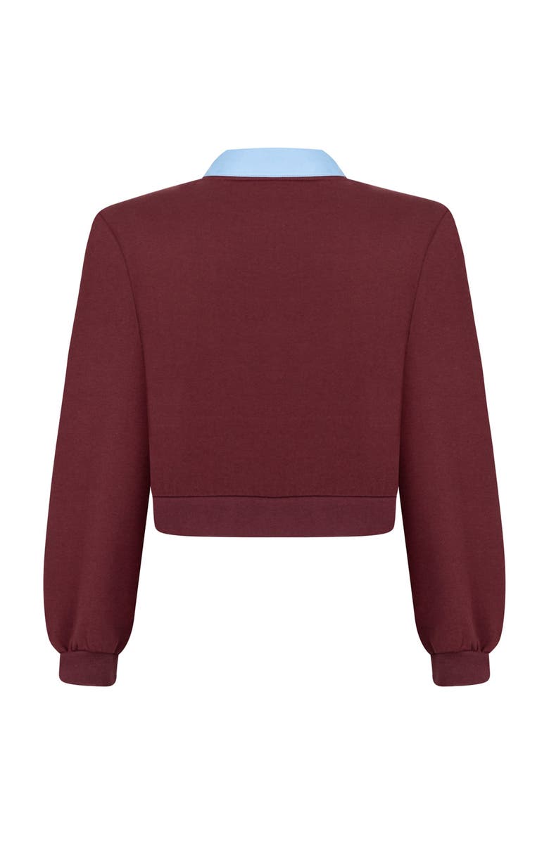 Nocturne Crop Sweatshirt With Collar Accessory, Alternate, color, 