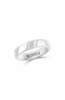 EFFY Sterling Silver Lab Grown Diamond Band Ring
