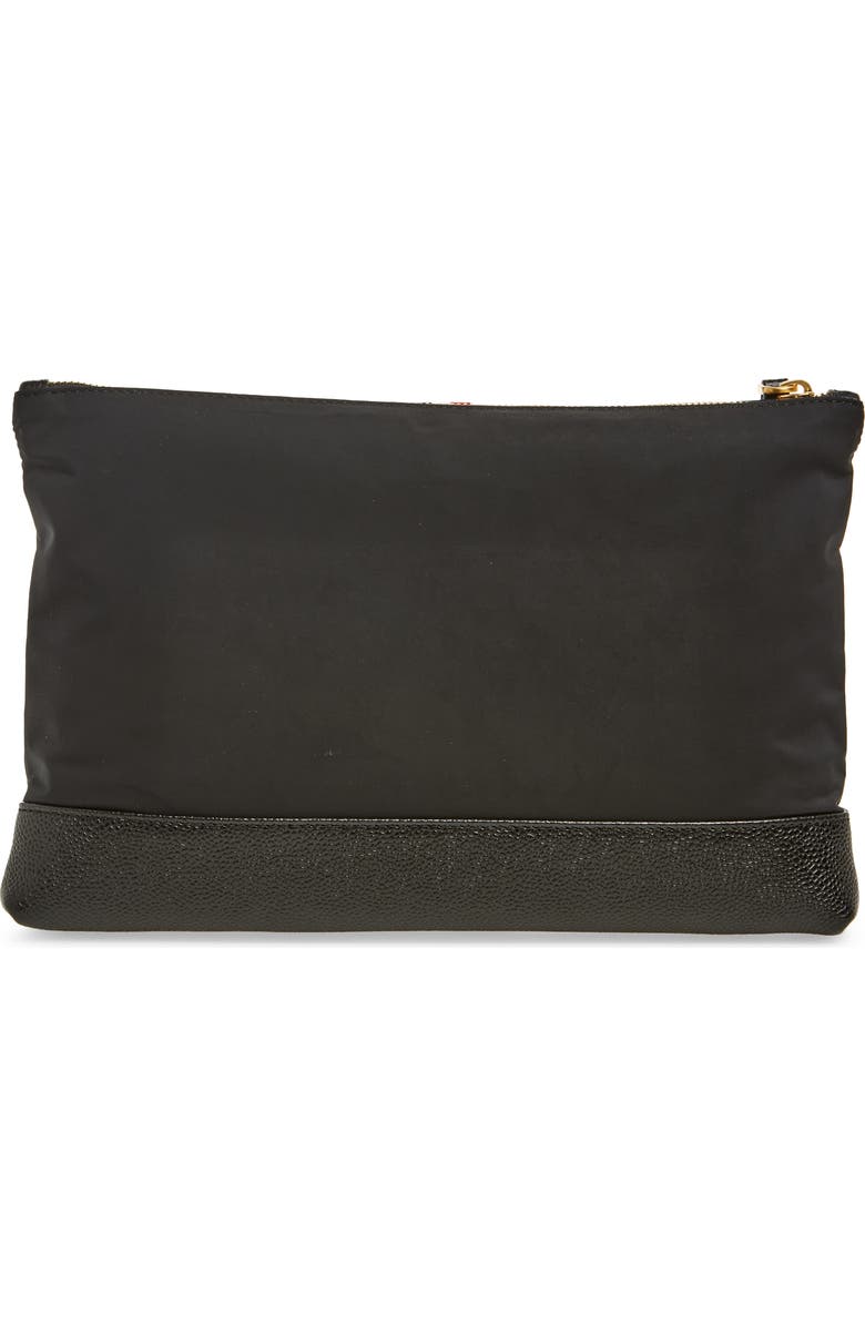 Thom Browne Large Twill Zip Pouch, Alternate, color,