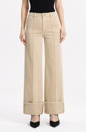 Bayeas Seamed Mid Rise Wide Leg Jeans