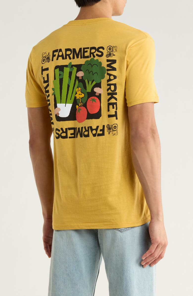 The Forecast Agency Peanuts<sup>®</sup> Farmers Market Graphic T-Shirt, Alternate, color, Mustard Yellow