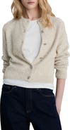 MANGO Cotton Blend Sweater Jacket