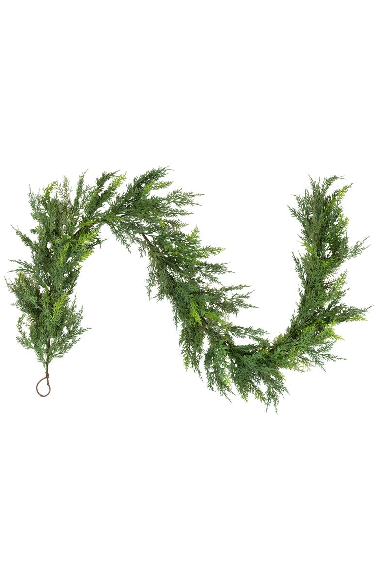Northlight Cedar Artificial Christmas Garland - 6' x 14" - Unlit, Main, color, Green