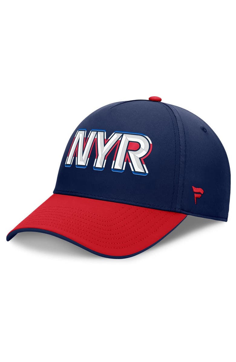 FANATICS Men's Fanatics Navy/Red New York Rangers Authentic Pro Rink Team Code Flex Hat, Main, color, Navy