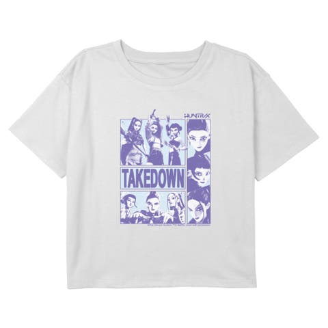 Girl's KPop Demon Hunters Takedown Idols Huntrix Logo  Graphic T-Shirt