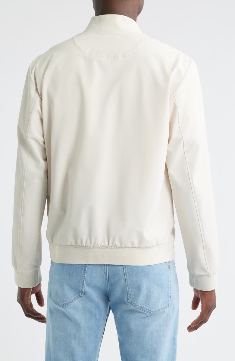 BOSS Hanry Slim Fit Bomber Jacket, Alternate, color, Open White