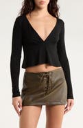 PacSun Charlie Deep V Crop Top