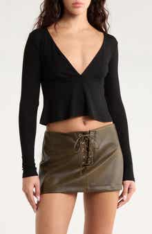 PacSun Charlie Deep V Crop Top