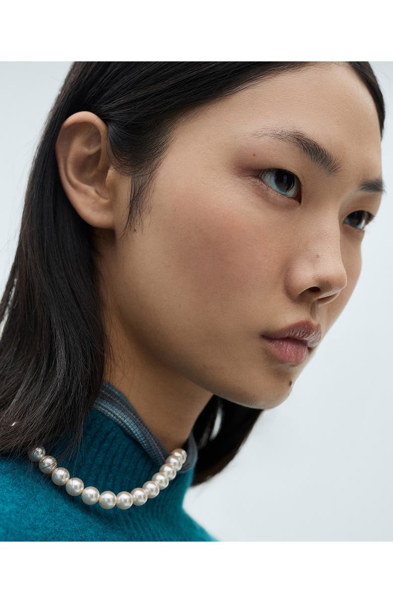 MANGO Perkins Mock Neck Sweater, Alternate, color, Teal Green