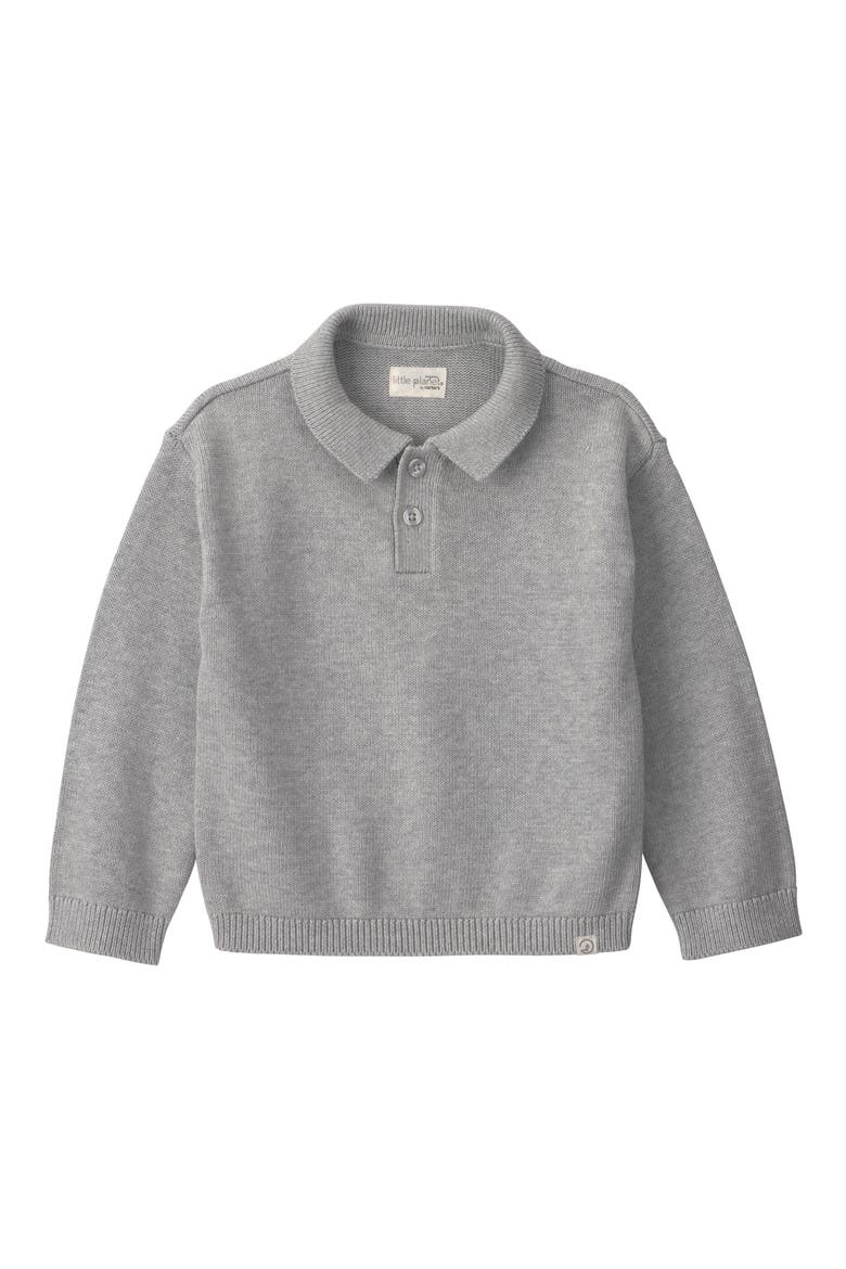 Kids' Organic Cotton Polo Sweater, Main, color, LP GREY