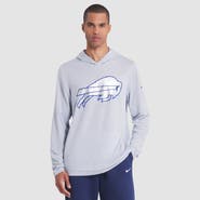 Nike Men's Nike Silver Buffalo Bills 2025 Rivalries Collection Sideline Dri-FIT Long Sleeve Hoodie T-Shirt