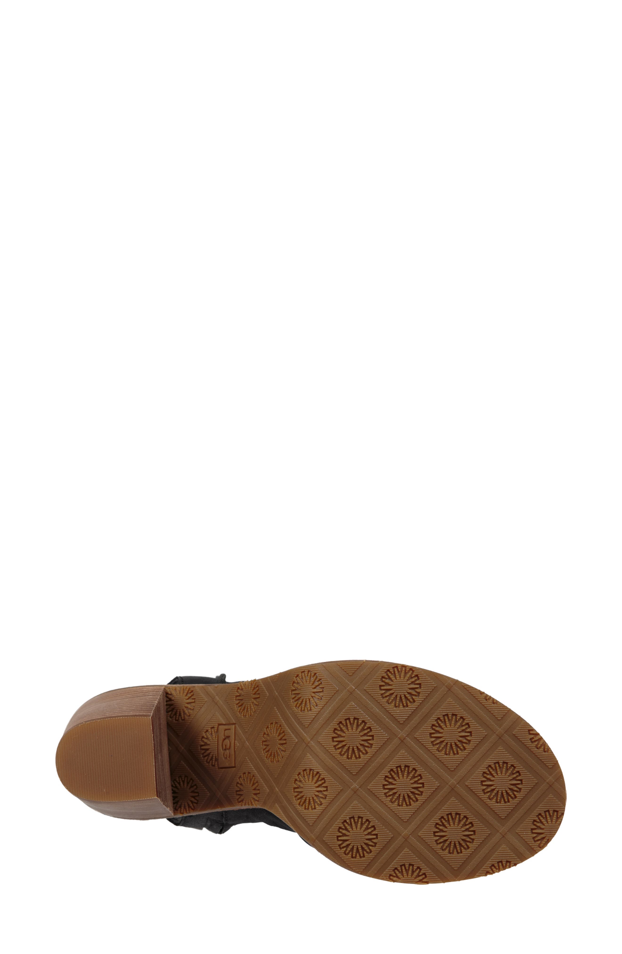 Valencia Peep Toe Bootie, Alternate, color, MYSTERIOUS LEATHER