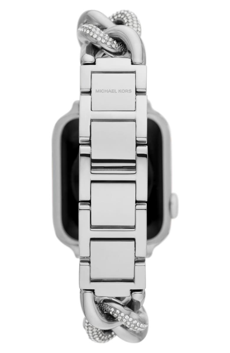 Michael Kors Pavé Chain Stainless Steel 20mm Apple Watch<sup>®</sup> Bracelet Watchband, Alternate, color,