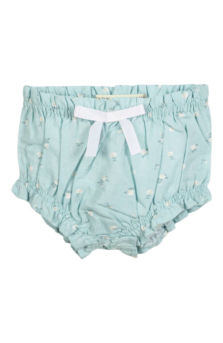 Hope & Henry Baby 3 Piece Linen Dress with Ruffle Collar and Bonnet Boxed Gift Set, Infant, Alternate, color,