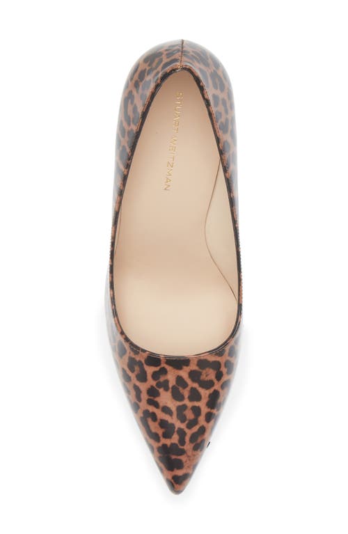 Stuart Weitzman Leigh 95 Pointed Toe Pump In Brown