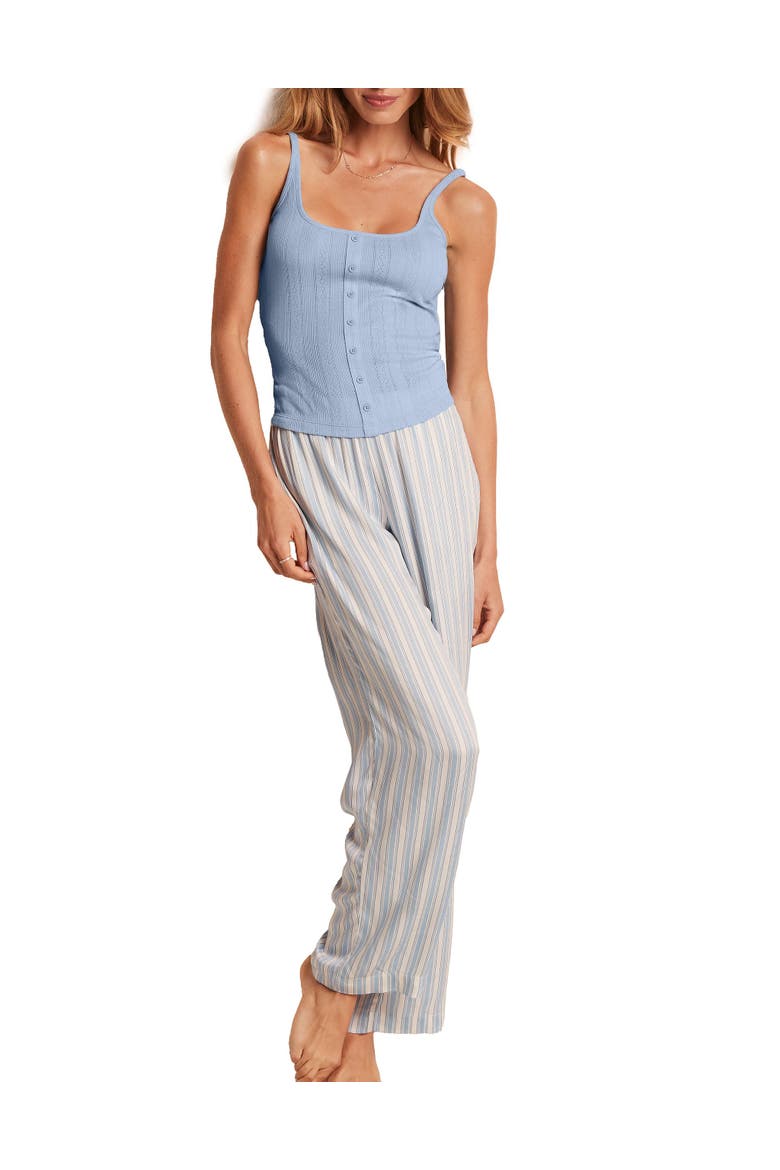 Lindsay Pajama Tank Top And Pants Set, Main, color, Stripe blue
