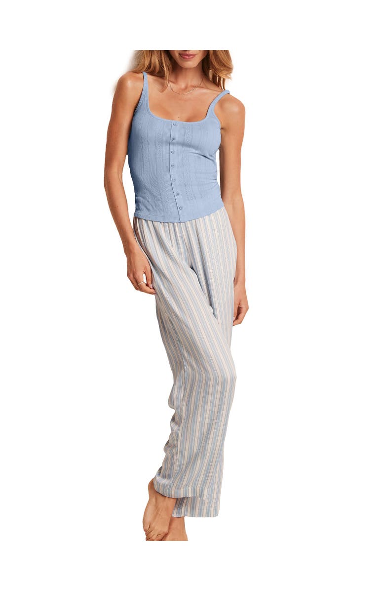 Adore Me Lindsay Pajama Tank Top And Pants Set, Main, color, Stripe Blue