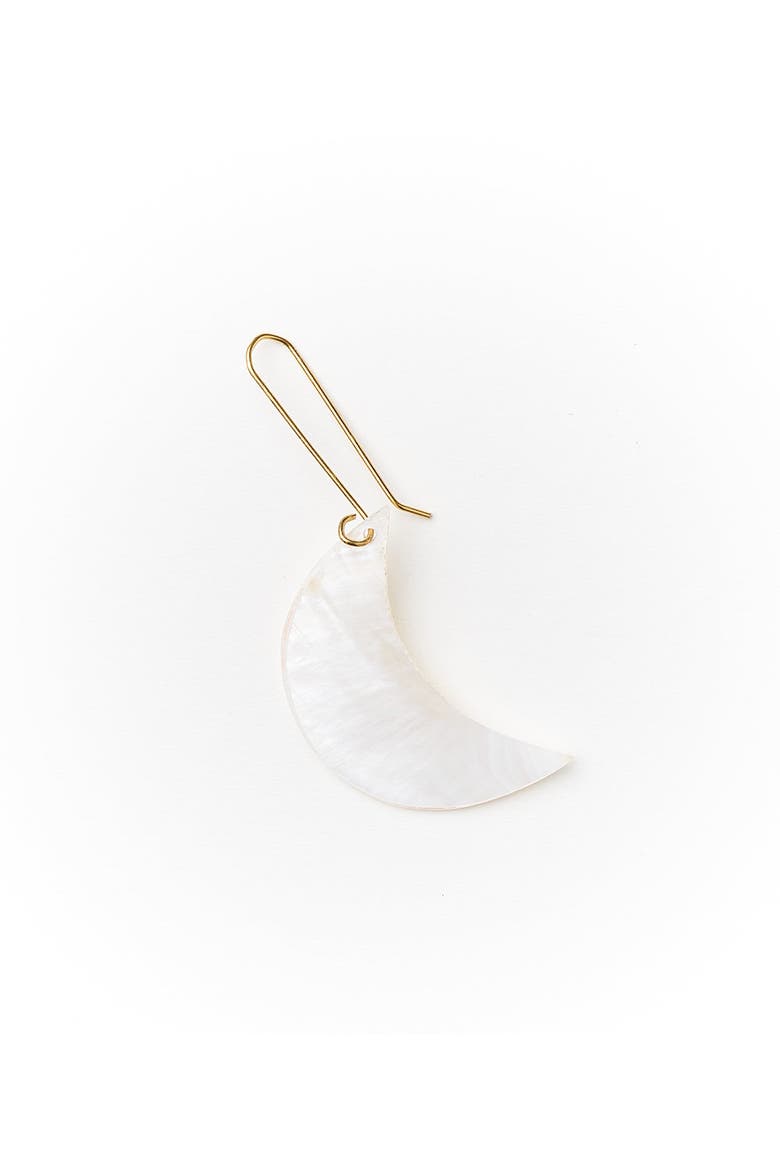 Rajani Crescent Moon Drop Earrings - Mother of Pearl, Main, color, Ivory