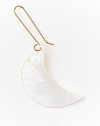 Matr Boomie Rajani Crescent Moon Drop Earrings - Mother of Pearl