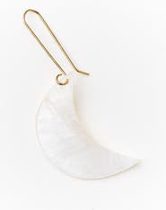 Matr Boomie Rajani Crescent Moon Drop Earrings - Mother of Pearl