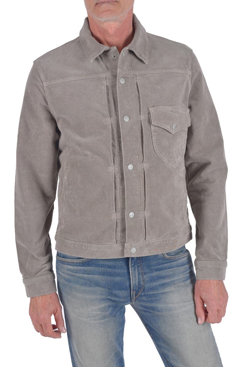 HIROSHI KATO The Blade Stretch Corduroy Jacket, Main, color, Light Gray