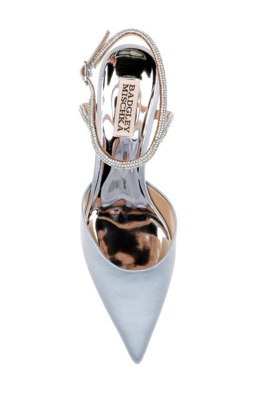 BADGLEY MISCHKA BADGLEY MISCHKA BRIDAL AUTUMN POINTED TOE ANKLE STRAP PUMP 