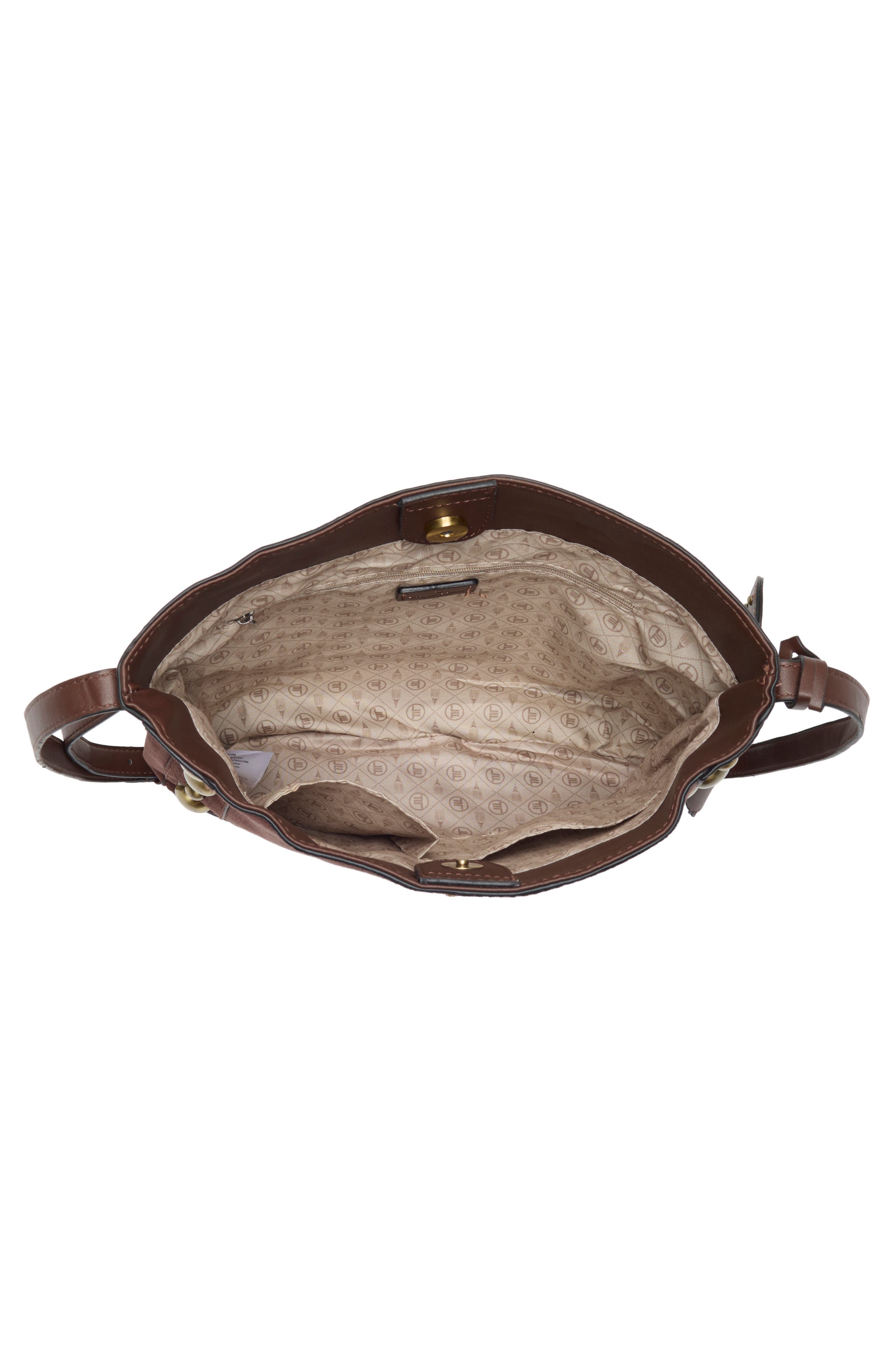 Fringe Faux Suede Crossbody Bag, Alternate, color, CHOCOLATE