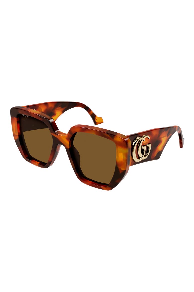 54mm Square Sunglasses, Alternate, color, HAVANA