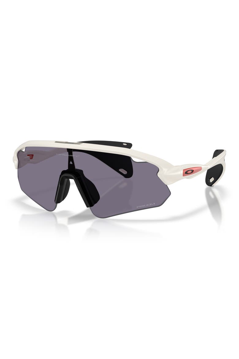 Stunt Devil 137mm Rectangle Shield Sunglasses, Alternate, color, MATTE MIST / PRIZM GREY